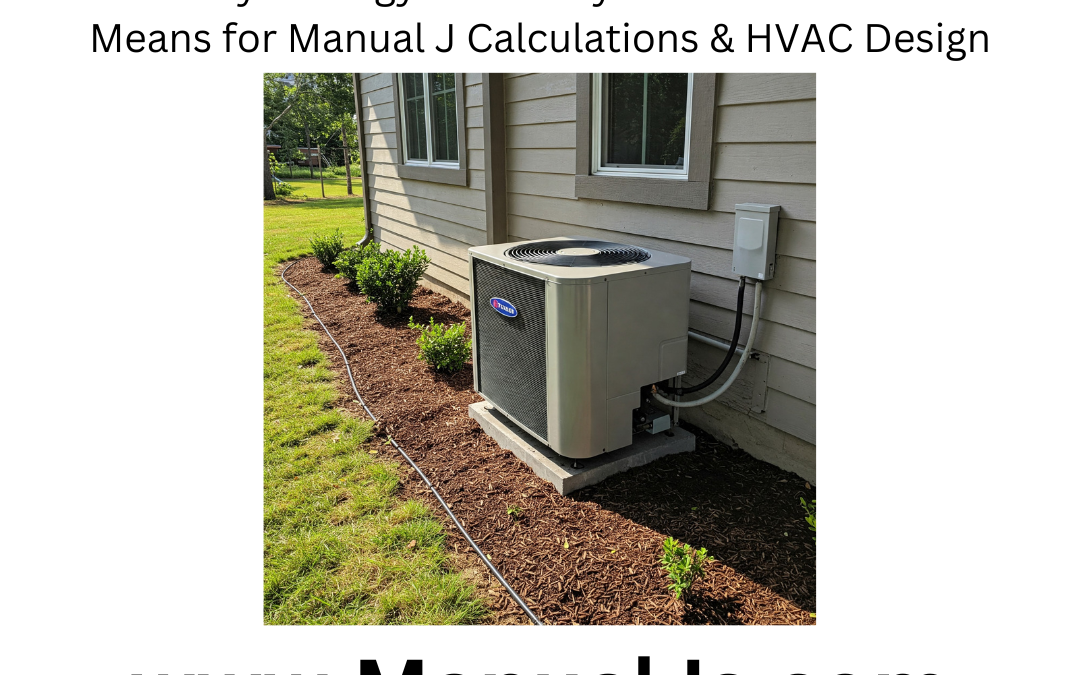 DOE Delays Energy Efficiency Standards: What This Means for Manual J Calculations & HVAC Design